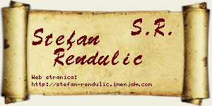 Stefan Rendulić vizit kartica